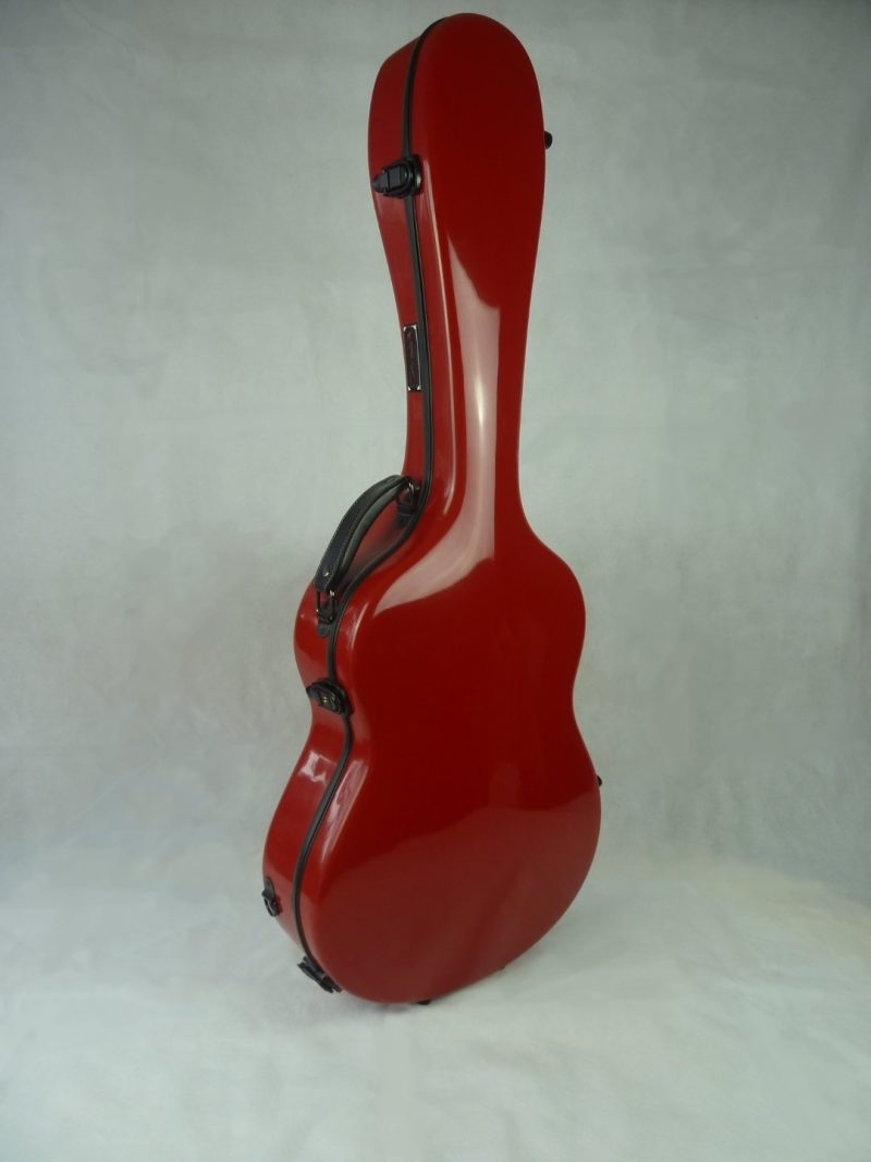 Gitarrenkoffer - Dragon chantant - GFK Koffer für Konzertgitarre (rot)