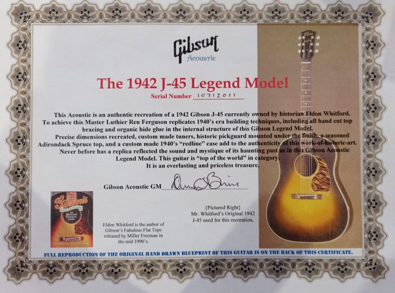 Gibson j45 legend 1942