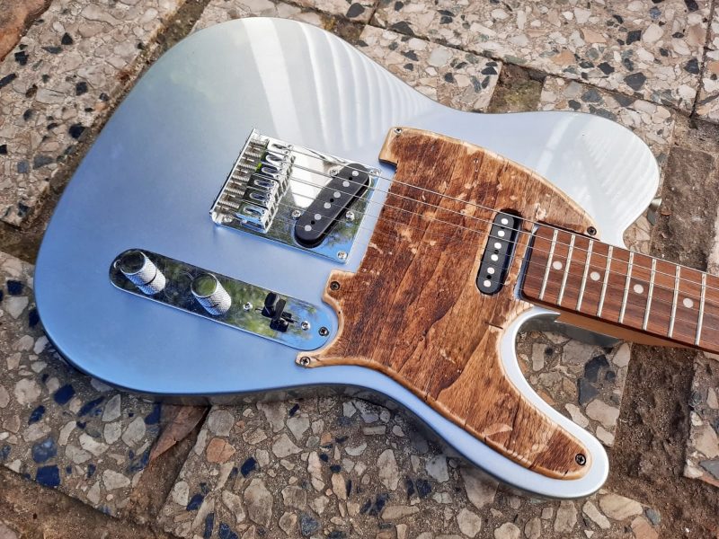 Pickguard wood Fender Squier Telecaster Guitar affinity blue 1